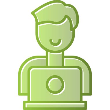 Yazılım Mühendisi Web simgesi vektör çizimi