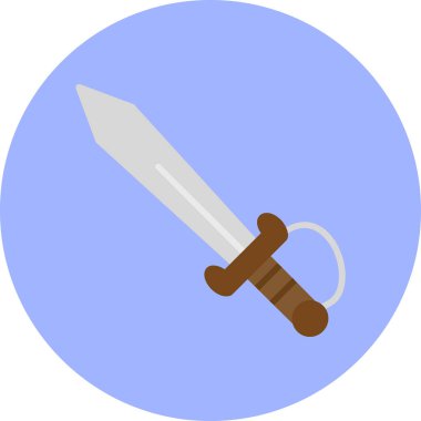 kılıç simgesi, vektör illüstrasyonu basit tasarım