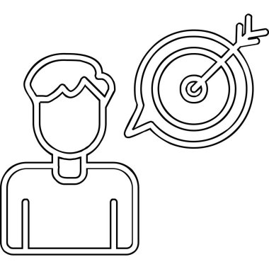 Amaç ağ simgesi vektör illüstrasyonu