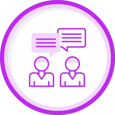 converstation simgesi, vektör illüstrasyonu basit tasarım