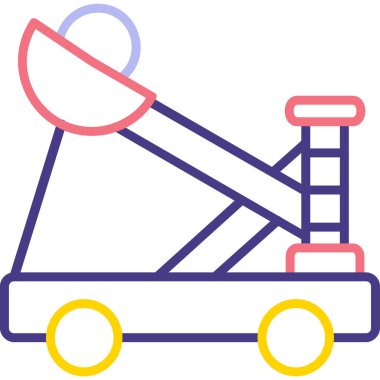 Mancınık. Web simgesi basit illüstrasyon              