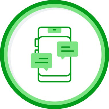 Sohbet baloncukları simgesi, vektör illüstrasyonu basit tasarım