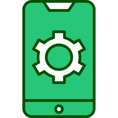 Mobil Ayarlar web simgesi, vektör illüstrasyonu 