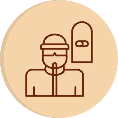 Snowboard modern simgesinin vektör çizimi            