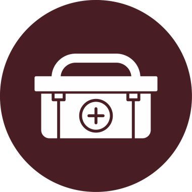 İlk Yardım Kiti tıbbi ikon vektör çizimi