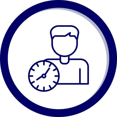 zaman yönetimi simgesi, vektör illüstrasyonu                 