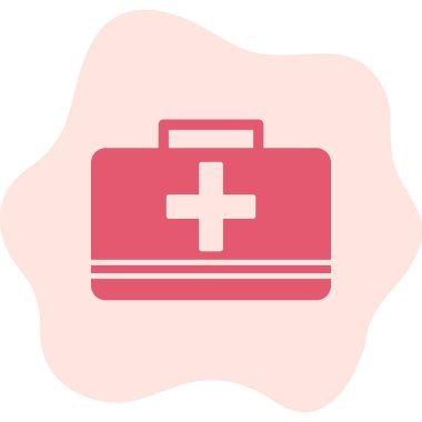 İlk Yardım Kiti tıbbi ikon vektör çizimi