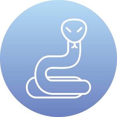 Yılan. Web simgesi basit illüstrasyon