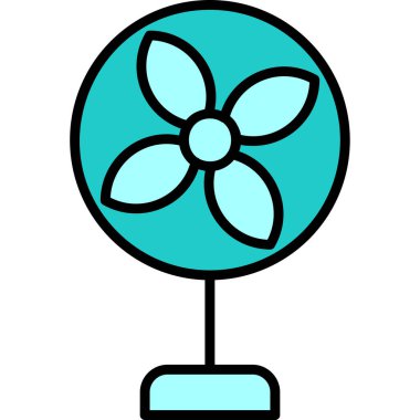 air fan simgesi, vektör illüstrasyonu basit tasarım