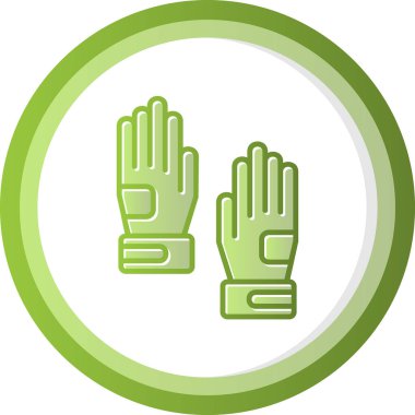 Eldiven simgesi, vektör illüstrasyonu basit tasarım