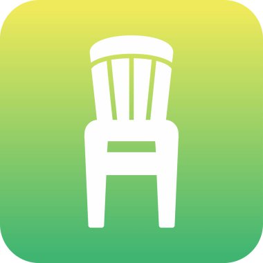 Sandalye. Web simgesi basit illüstrasyon 