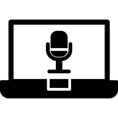 dizüstü bilgisayar simgesi, vektör illüstrasyonu basit tasarım