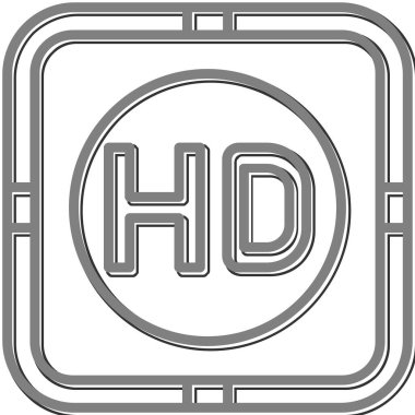 Hd web simgesi vektör illüstrasyonu