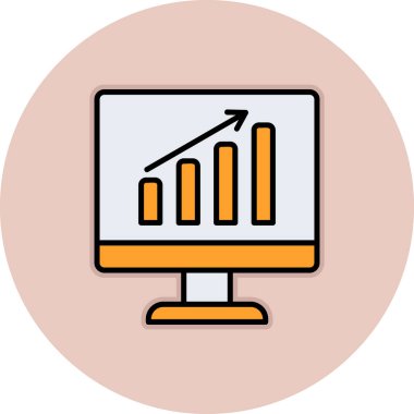 iş veri analiz simgesi vektör illüstrasyonu