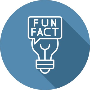 Eğlenceli Gerçekler konuşma balonu web simgesi, vektör illüstrasyonu