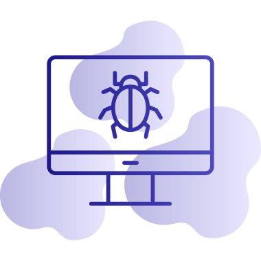 bilgisayar ekranı simgesi, vektör illüstrasyonu basit tasarım