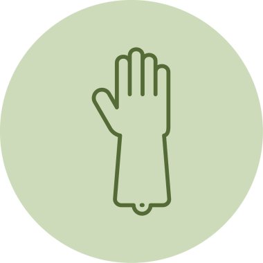 Lastik Eldiven simgesi, vektör illüstrasyonu 