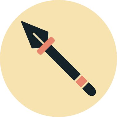 Mızrak simgesi vektör illüstrasyonu