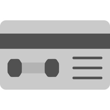 üyelik kartı simgesi, vektör illüstrasyonu basit tasarım