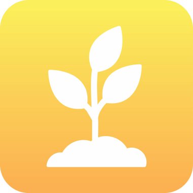 Bitki. Web simgesi basit illüstrasyon 