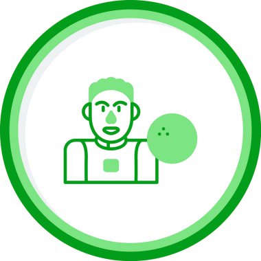 Bowler simgesi vektör illüstrasyonu