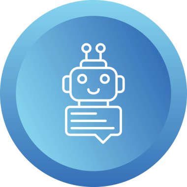 Chatbot. Web simgesi basit illüstrasyon       