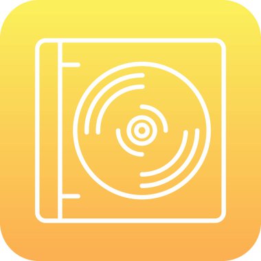 CD mi? Web simgesi basit illüstrasyon                