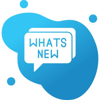 Yeni metin web simgesi, vektör illüstrasyonlu konuşma balonu