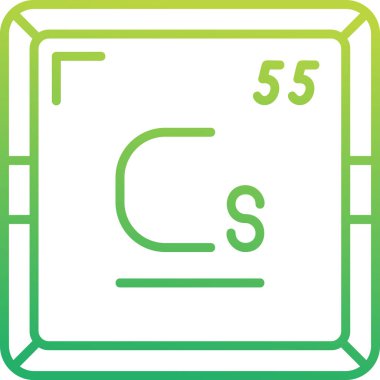 Sezyum modern simgesinin vektör illüstrasyonu                      