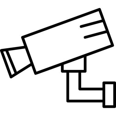 CCTV basit simgesi, vektör illüstrasyonu