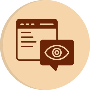 Web ve mobil, vektör illüstrasyonu için web sayfası simgesi