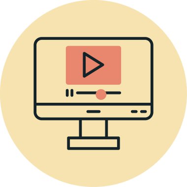 video. Web simgesi basit illüstrasyon 