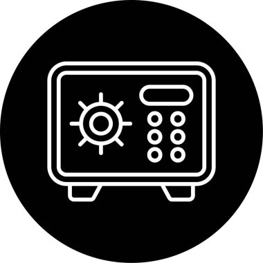 vector illustration of modern Safe Box icon    