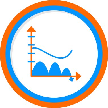 Çizgi Çizelgesi Ağ simgesi, vektör illüstrasyonu