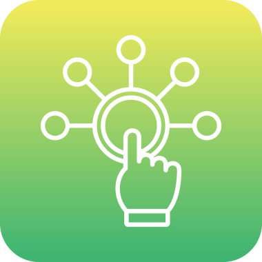 Etkileşimli web simgesi vektör illüstrasyonu