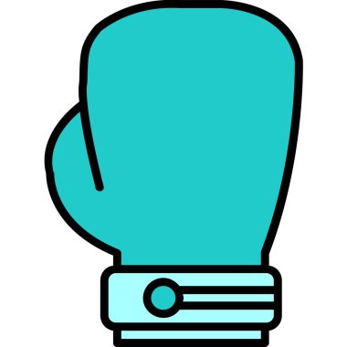 Boks eldiveni simge vektör çizim