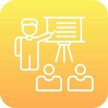 personel eğitim simgesi, vektör illüstrasyonu basit tasarım