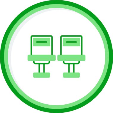 sandalye simgesi, vektör illüstrasyonu basit tasarım