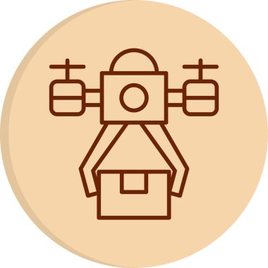 Drone simgesi vektör illüstrasyon tasarımı