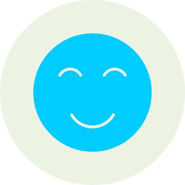 Gülümse. Web simgesi basit illüstrasyon