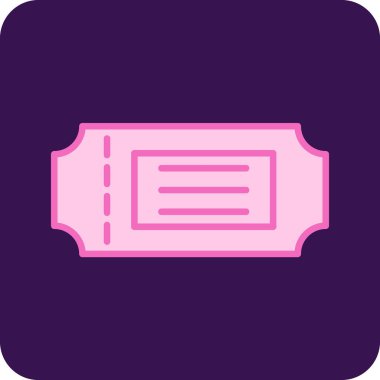 Bilet web simgesi, vektör çizim