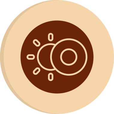 Karanlık mod. Web simgesi basit illüstrasyon