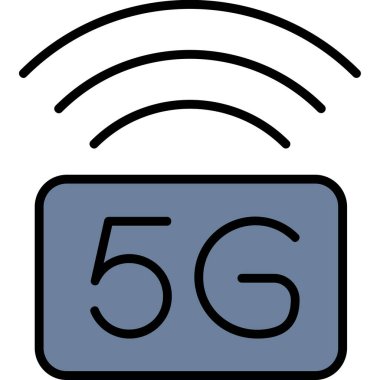 5g wifi sinyali, simge vektör illüstrasyonu