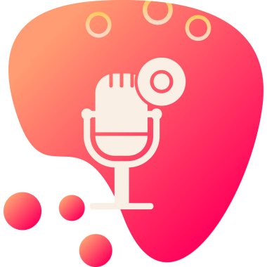 mikrofon simgesi, vektör illüstrasyonu basit tasarım