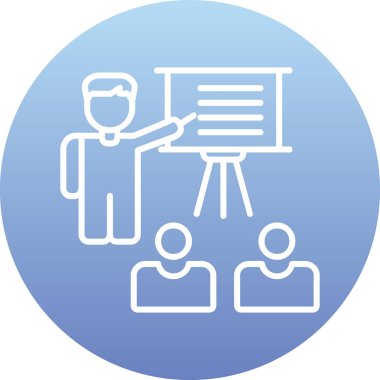 personel eğitim simgesi, vektör illüstrasyonu basit tasarım