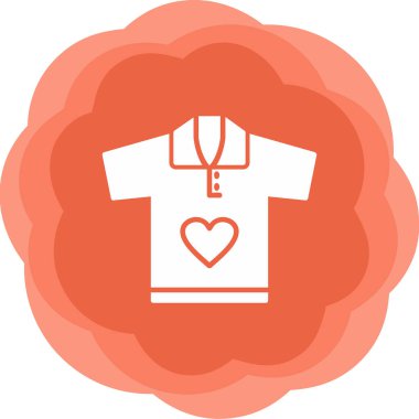 Gömlek simgesi, vektör illüstrasyonu basit tasarım