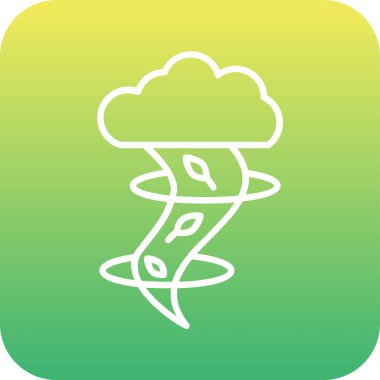 Tornado simgesi, vektör illüstrasyonu basit tasarım