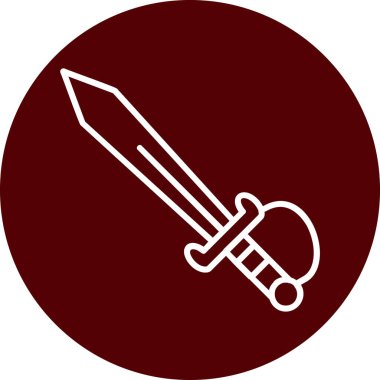 kılıç simgesi, vektör illüstrasyonu basit tasarım