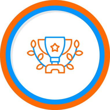 Kupa simgesi, vektör illüstrasyonu basit tasarım