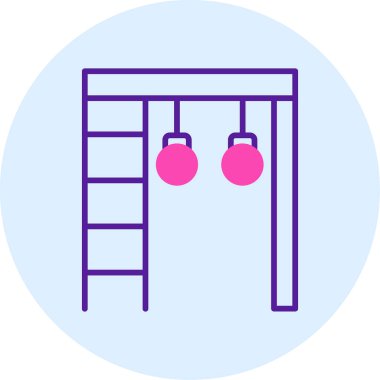 Spor Salonu Çubukları web simgesi, vektör illüstrasyonu 